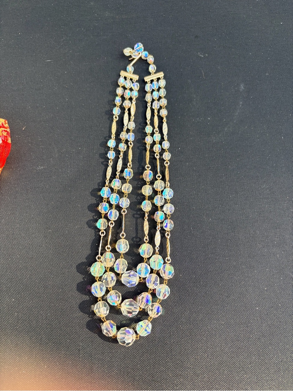 WEST GERMANY Aurora Crystal Multi-Strand Necklace - Iridescent